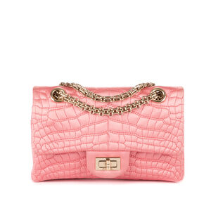 Chanel Reissue Mini Double Flap Crocodile Satin